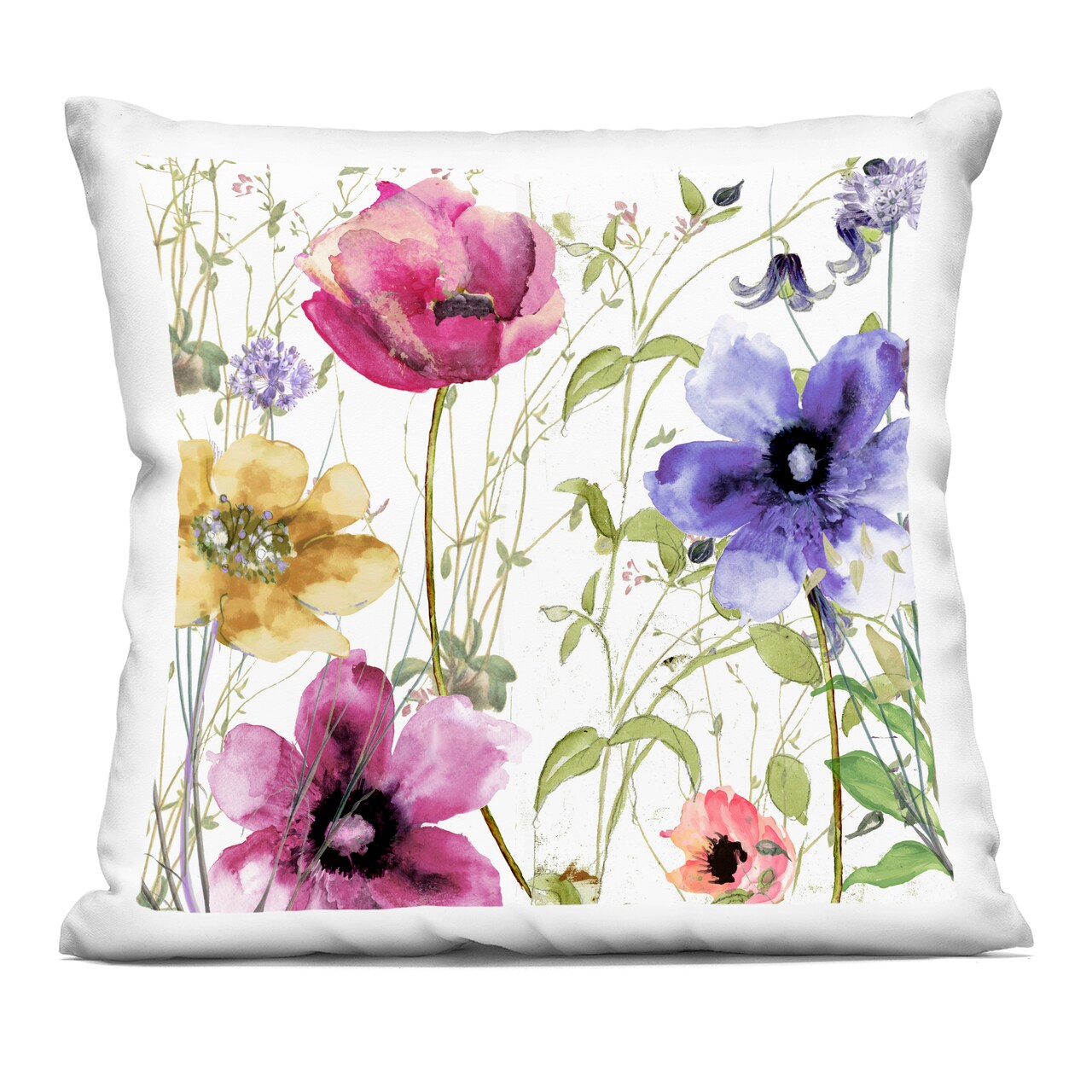 Stupell Industries Botanical Spring Garden Blooms Decorative Printed Throw Pillow, design by Sasha, 18 x 7 x 18
